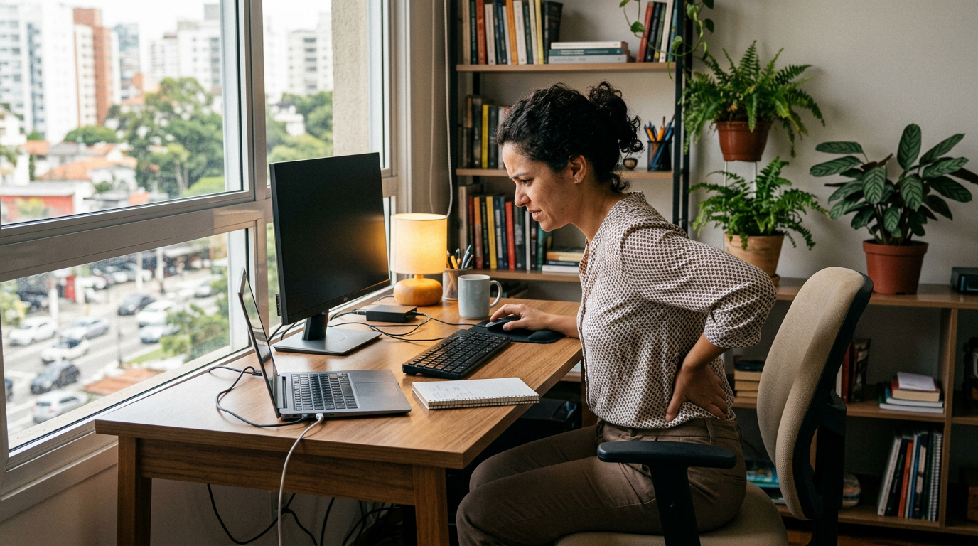 Dor nas costas no trabalho: hábitos que ajudam e como evitar o desconforto